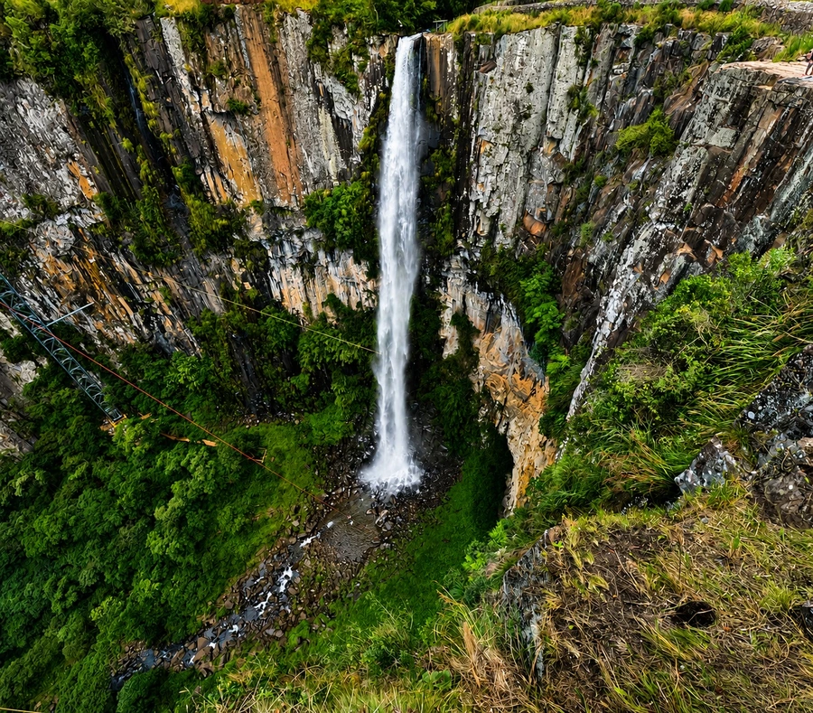 Cachoeira em meio à natureza
